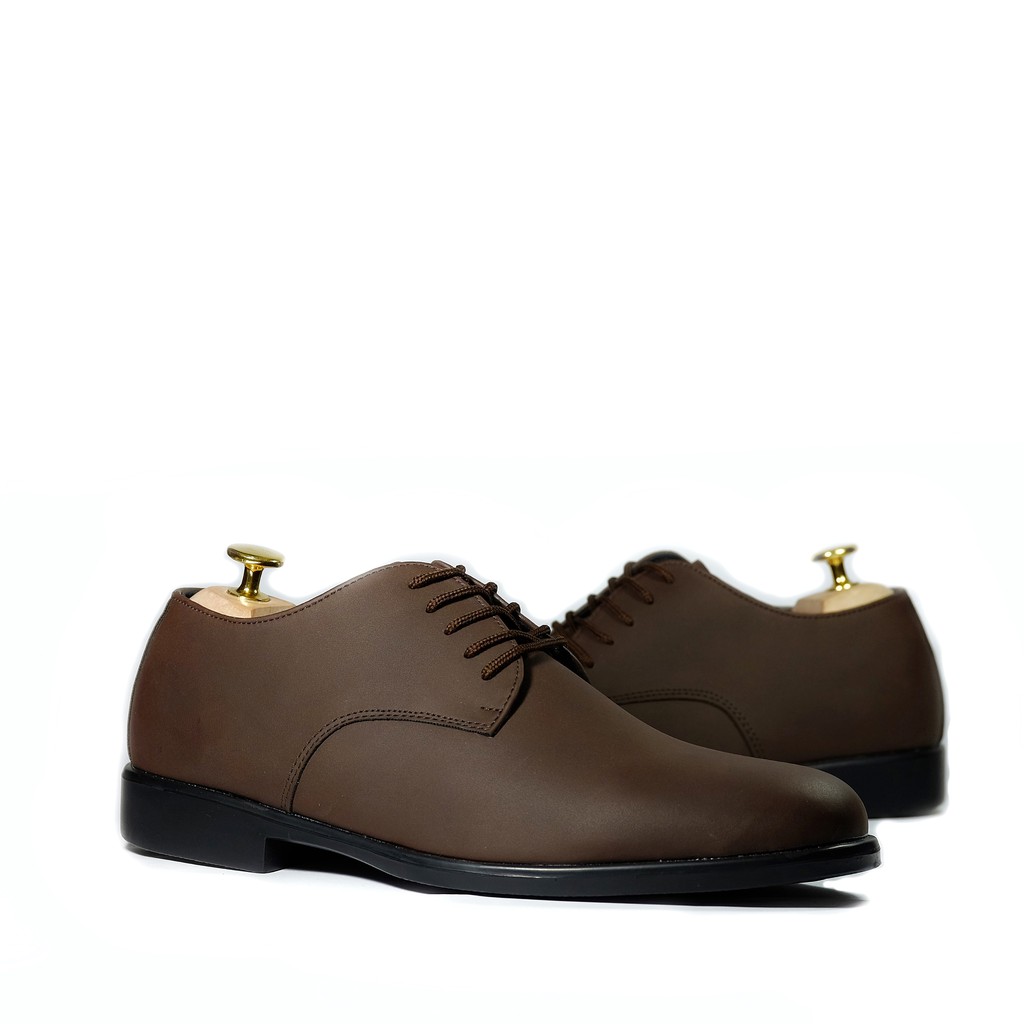 Derby Brown | Sepatu Pantofel Formal Kasual Kerja Kuliah Pria Cowok Men Lokal Laces | FORIND x Worka