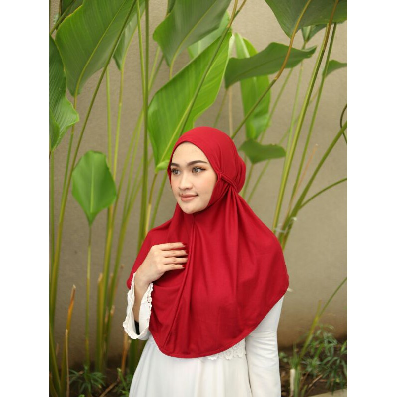 hijab instan bergo aisyah size M bahan kaos