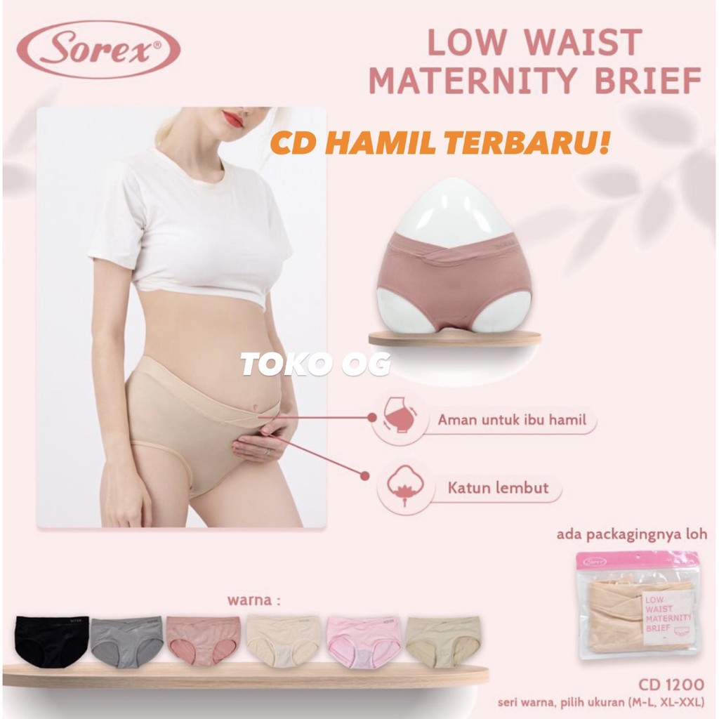 CELANA DALAM HAMIL / CD LOW WAIST MATERNITY PANTY / SEPINGGANG SOREX 1200 rajut SEPINGGUL NILON