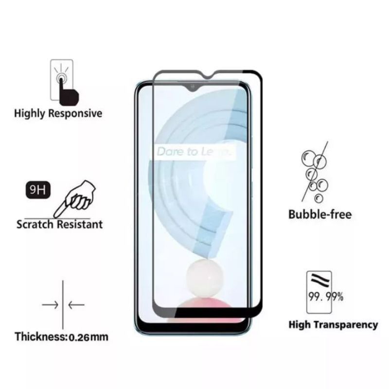 Tempered Glass Realme C21/C25 New Full Screen Premium Protector Quality