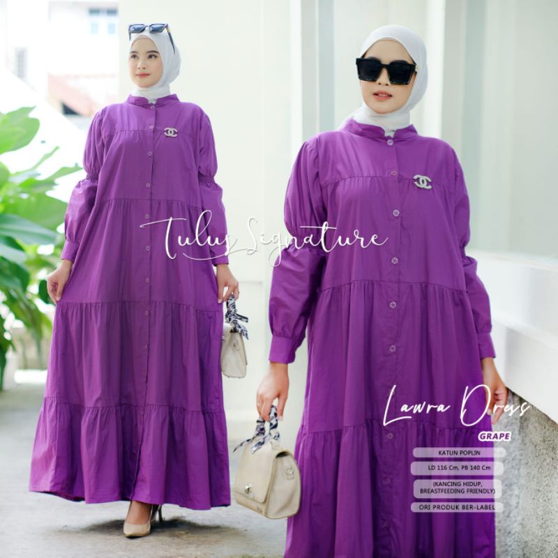 LAWRA DRESS BY TULUS SIGNATURE (MIDI DRESS MUSLIMAH) dress wanita premium