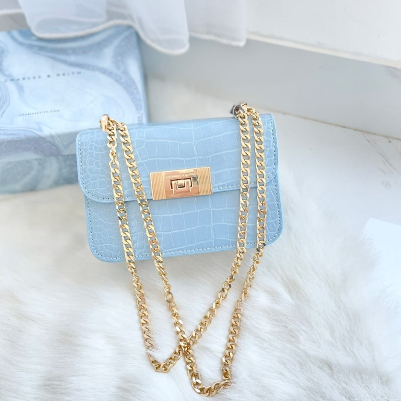 CnK CK1280 Sling bag | C1280 Tas Rantai croco | Tas kondangan