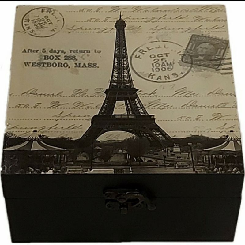 TEMPAT PENYIMPANAN BOX PARIS 15 x 15 x 8 cm