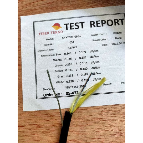 Kabel Fiber Optik 6 Core Fig 8 Panjang 2000M/2KM Fiber Tekno