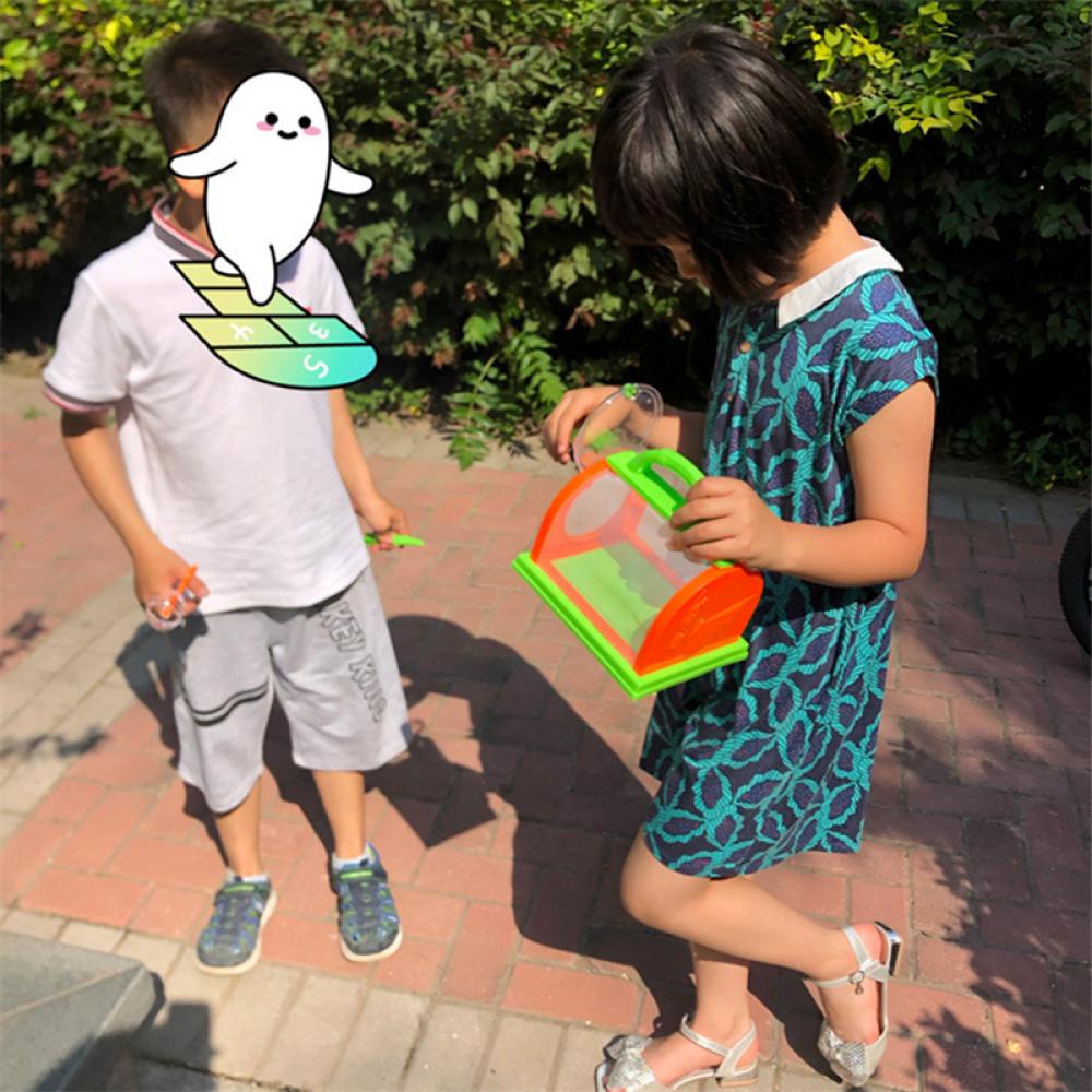 Timekey Mainan Edukasi Anak Model Kotak Serangga Butterfly Habitat Lipat Portable Untuk Outdoor L6T1