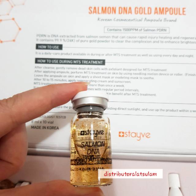 ORI STAYVE SALMON DNA gold ampoule booster serum bb glow