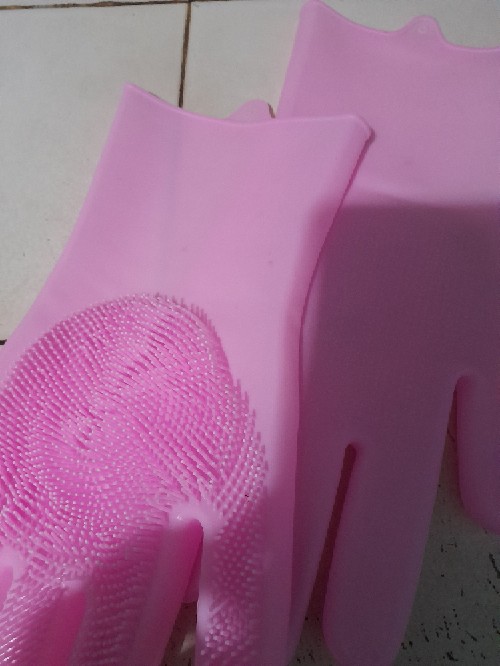 Sarung Tangan Cuci Piring Korea / Glove Silicon Cuci Piring Serbaguna