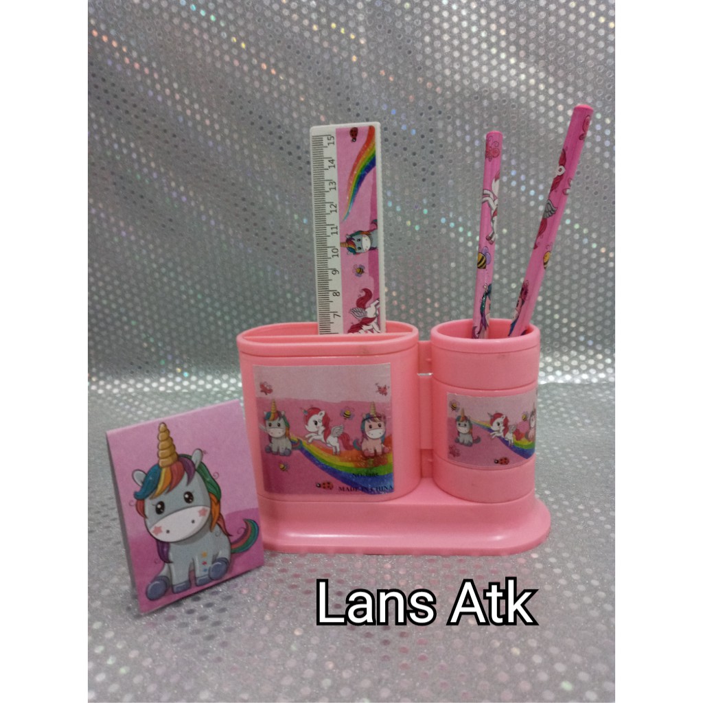 

Pensil Set Anak / Study Set Fancy / Alat Tulis Set + Tempat (model 3) study