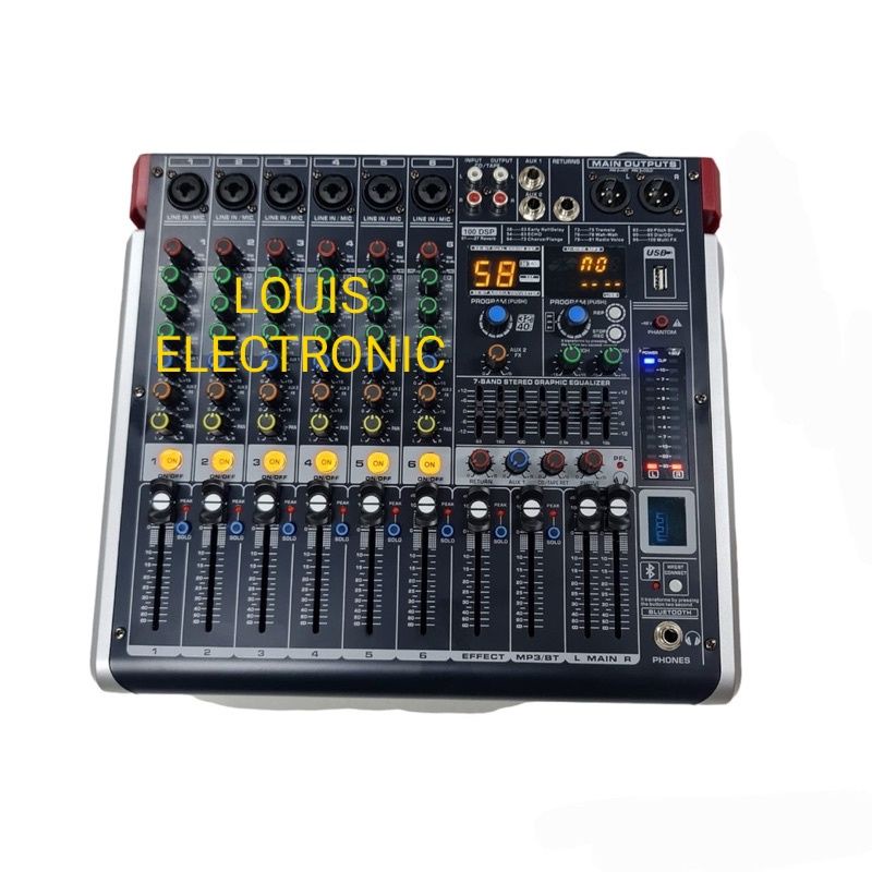 Power Mixer Black Spider ED6 ED 6 ED-6 6 Channel Bluetooth ORIGINAL Black Spider