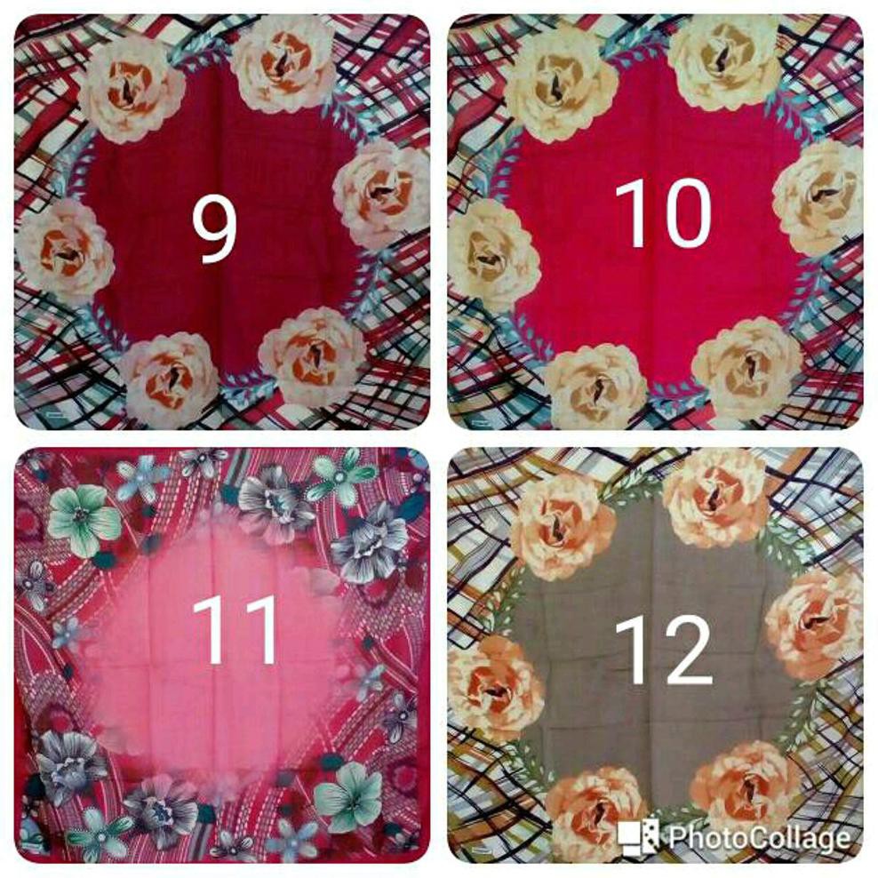 Kerudung Segi 4 motif bunga cantik umama vu24