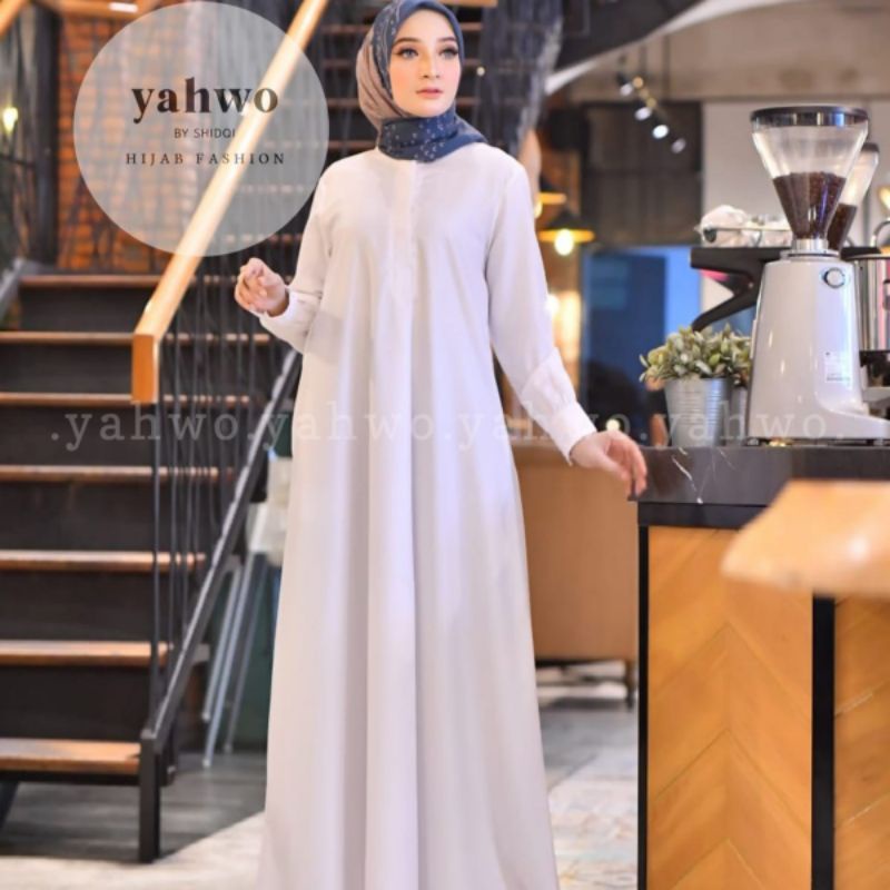 GAMIS WANITA TOYOBO FODU WARNA PUTIH/PUTIH BERSIH/DRESS YAHWO TERLARIS/GAMIS JUMBO/READY UKURAN/S/M/L/XL/XXL/XXXL/GAMIS YAHWO HIJAB FASHION/YAHWO BY SHIDQI/GAMIS BUSUY/BISA JUGA UNTUK BUMIL