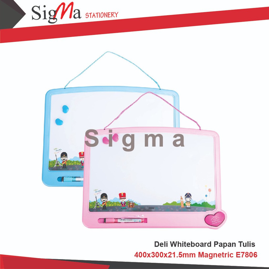 Deli Whiteboard Papan Tulis Anak Dan Game Mainan Magnetic E7806 Shopee Indonesia