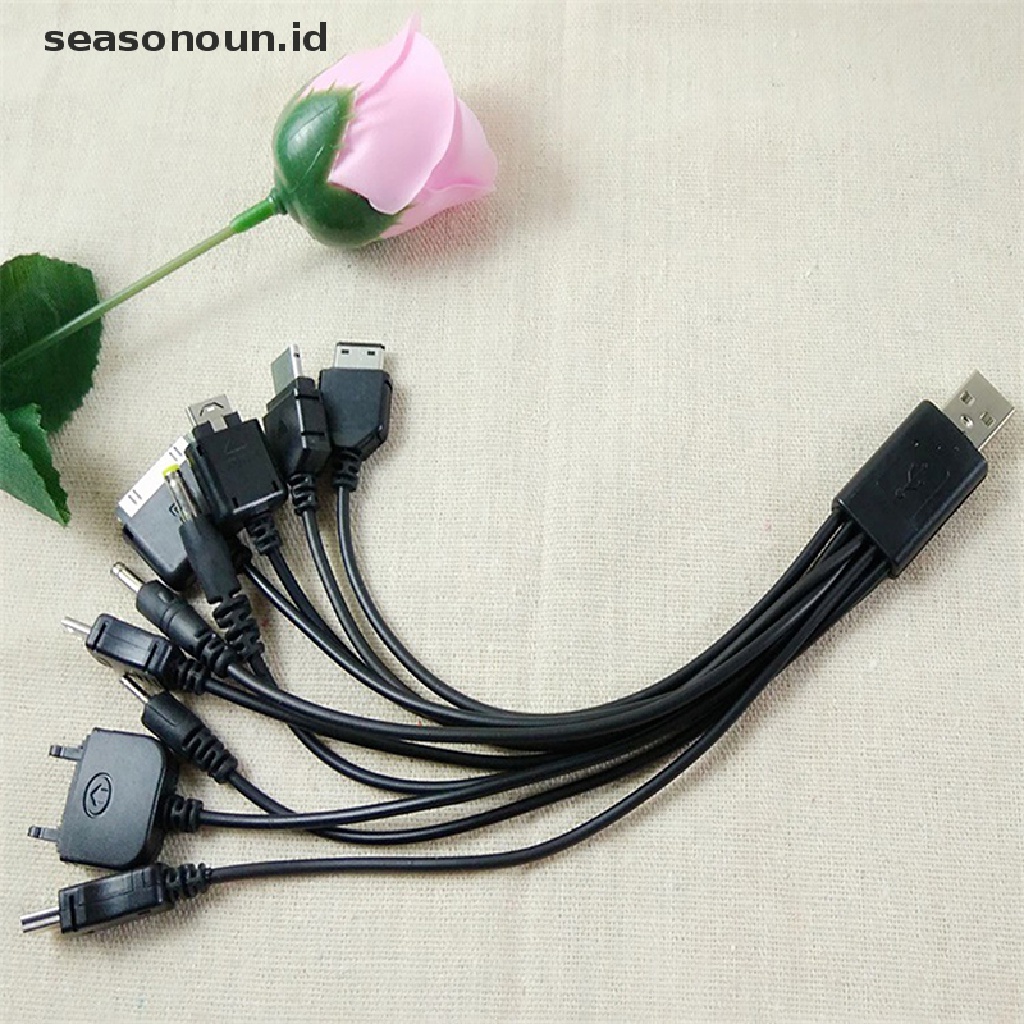 【seasonoun】 10 in 1 Multifunctional Charger USB Cables for Motorola Samsung LG Data Cable ID