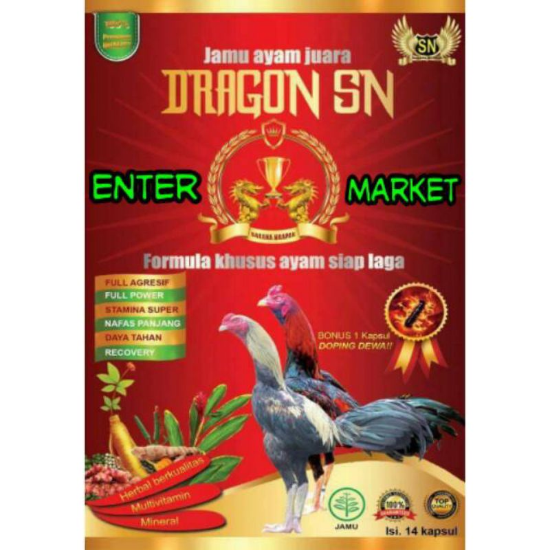 

jamu ayam juara dragon SN formula khusus ayam siap laga