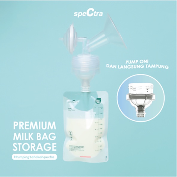 SPECTRA PREMIUM MILK BAG STORAGE 200ML X 10PCS WITH CONNECTOR