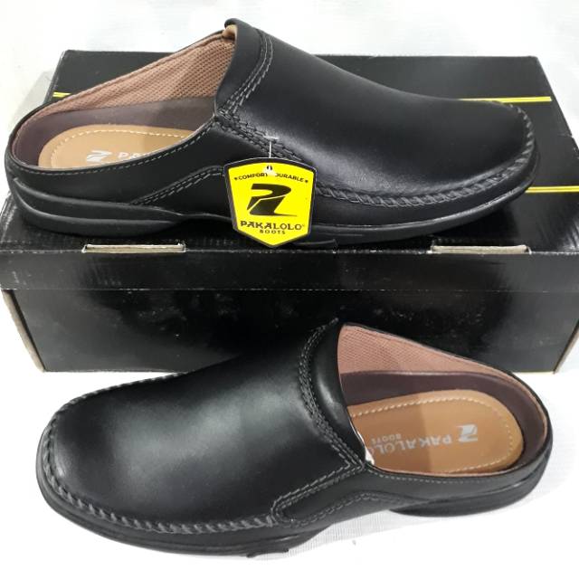 Sepatu sandal slop pria kulit asli merk PAKALOLO 0868 original