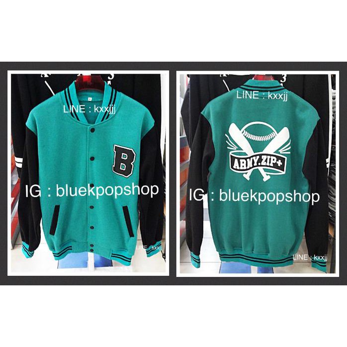 Jaket Varsity Kpop Bangtan Boys - Bts Army.Zip