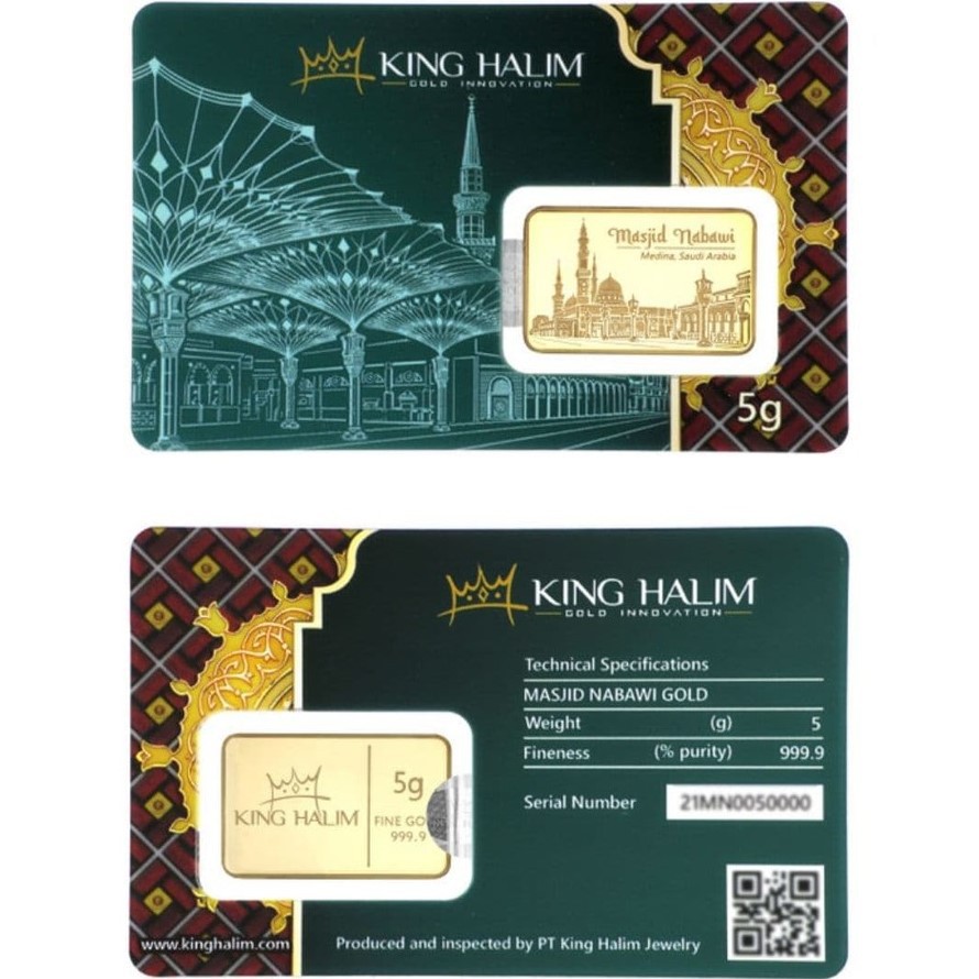 Logam Mulia King Halim / LM KH &quot;Masjid Nabawi&quot; 24K 5 gram - SDW Gold -