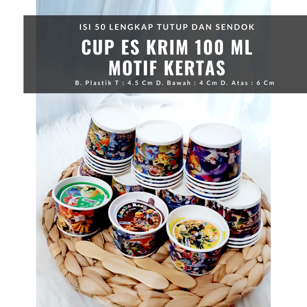 Grosir Paper Cup  Es  Krim  Kertas Wadah Cup  Es  Krim  Cup  