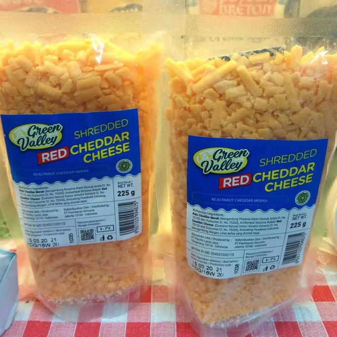 

`````````] Green Valley Shredded Red Cheese 225 gr
