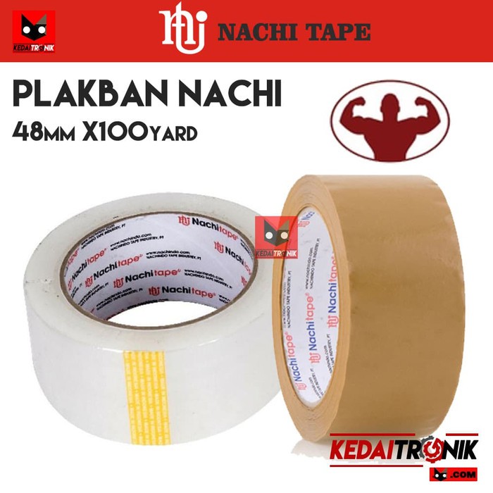 

Murah Isolasi Lakban NACHI TAPE 48 x 100 Yard Bening Coklat Selotip Plakban Orisinil