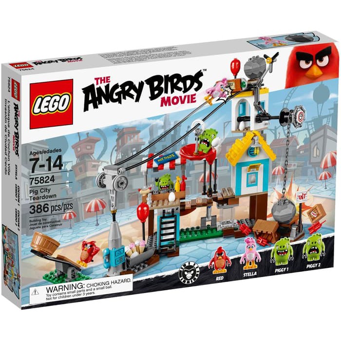 angry birds pig city strike playset