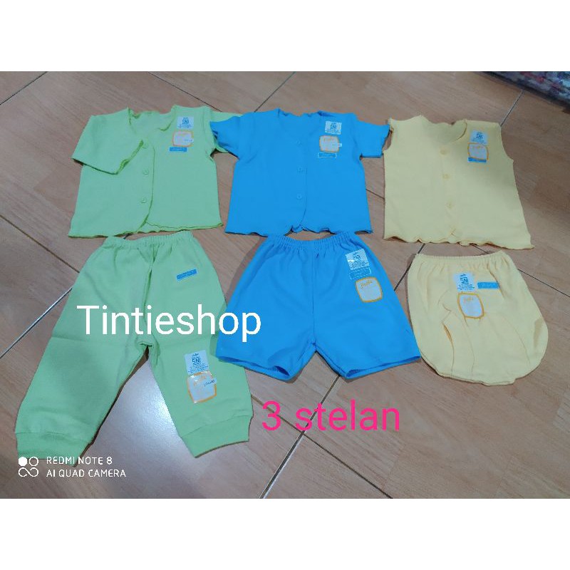 Baju Bayi Newborn Baru lahir 0-3 Bulan (3 stelan )