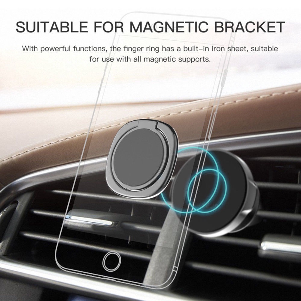 Magnetic Holder Car Mount 360° Finger Ring Desk Bracket Universal