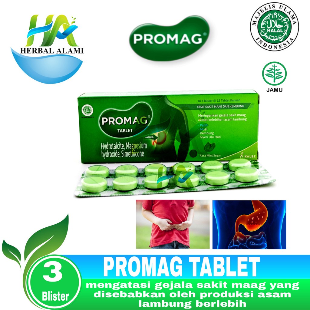 Promag Tablet Per Kotak - Obat Maag dan Kembung