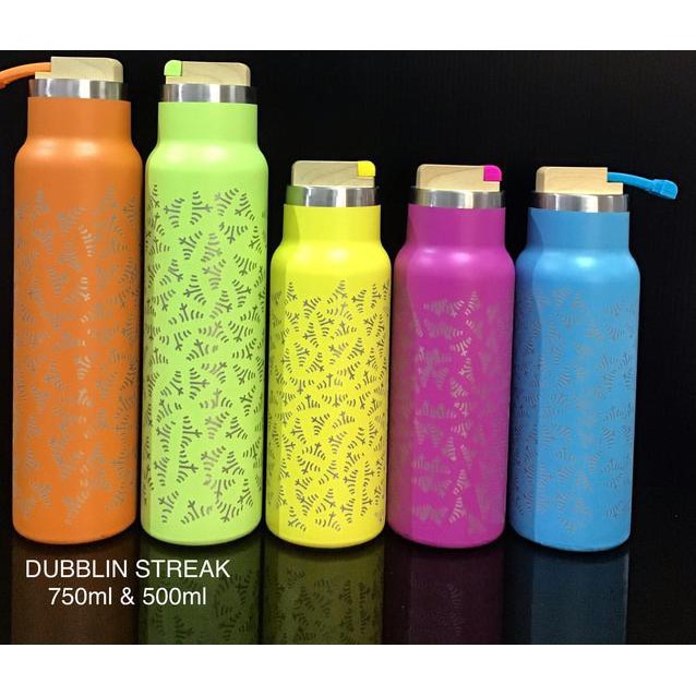 BOTOL THERMOS STREAK 750ML - DUBBLIN tempat air minum PANAS DINGIN DUBBLIN 750 MILI