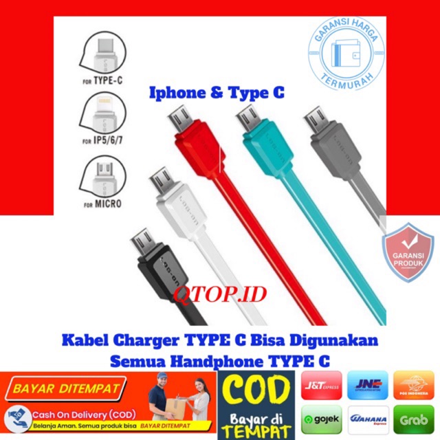 Log On Kabel Circle Type C, Ios 5/6/7 100CM