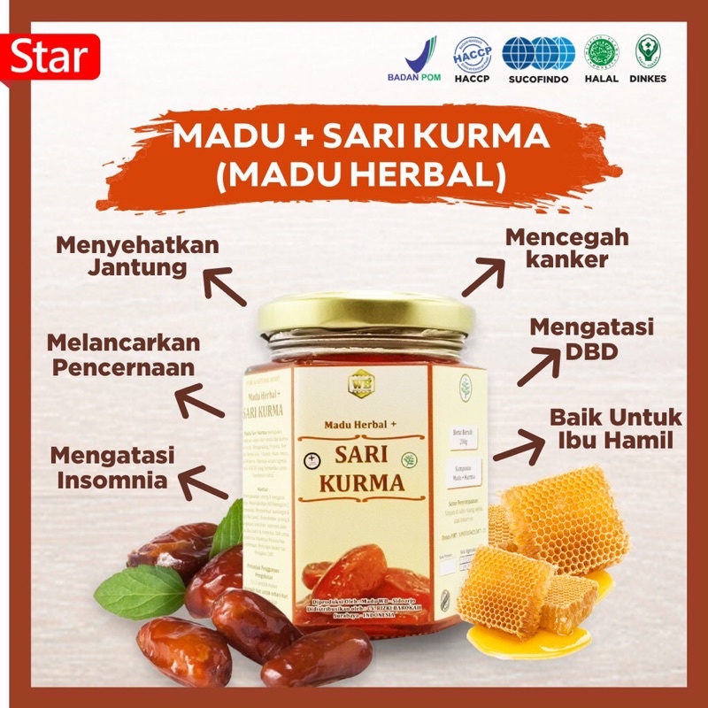 

[COD] Madu Kurma/Madu Herbal-Garansi Murni & Asli 100%-Wild Bee-Kemasan Try kit