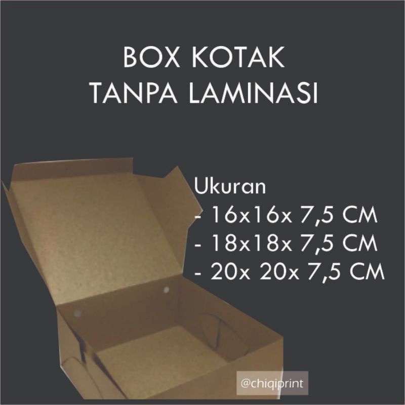 

box nasi kotak tanpa lamimasi/ kemasan makanan/ uk 16x16/ 18x18/ 20x20x7,5 cm