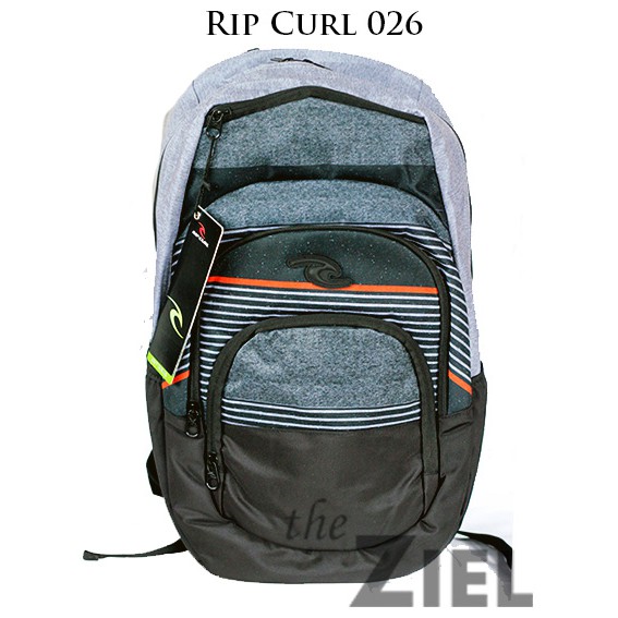 The Ziel Tas Sekolah Kuliah Kerja Backpack Laptop Ripcurl Black Stripe