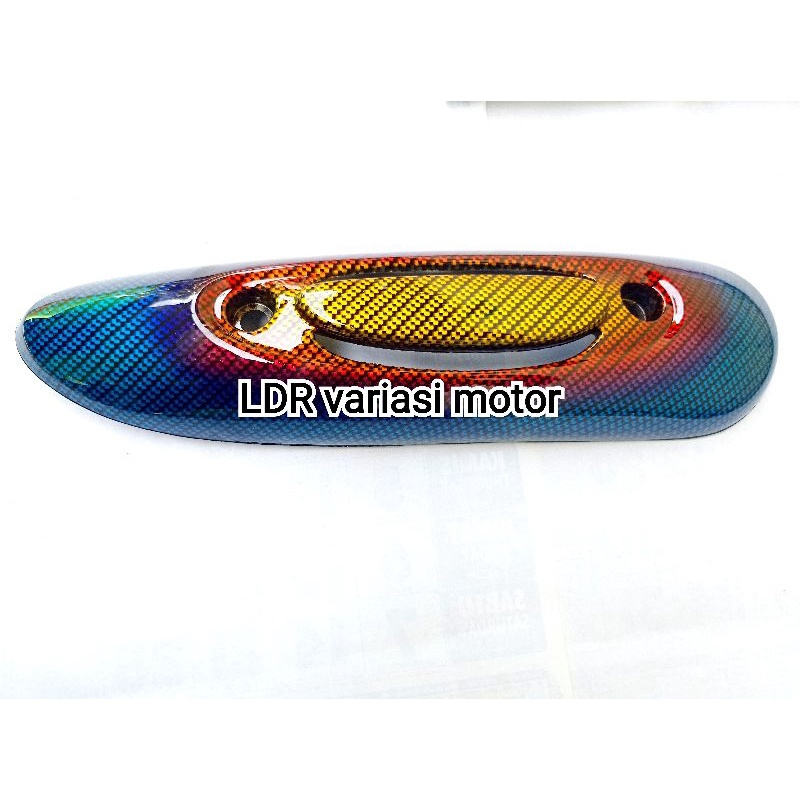 tameng knalpot scoopy fi carbon twotone