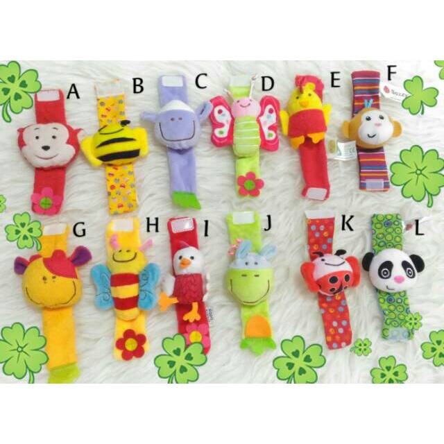  GELANG  RATTLE ANIMAL MAINAN  BAYI Shopee Indonesia