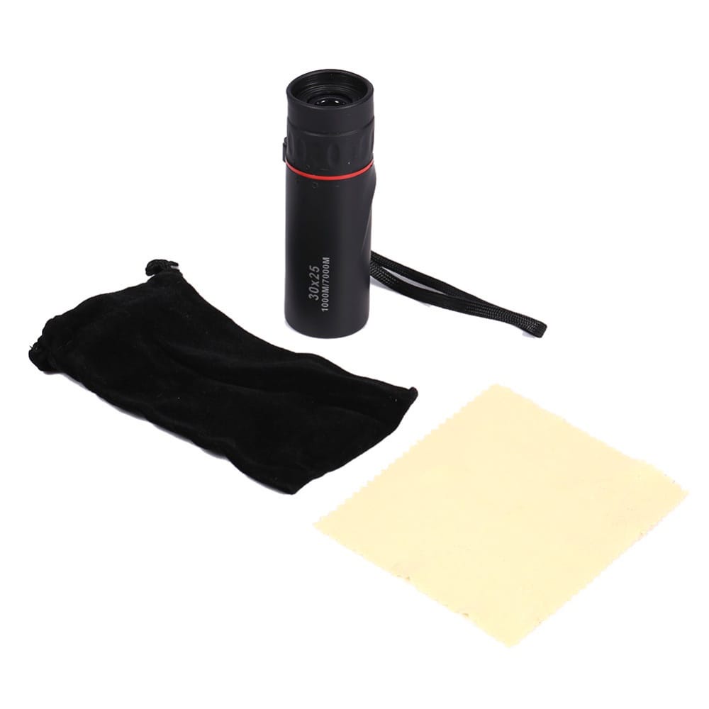 Teropong single 30x25 monocular 30x25 optical night vision waterproof focus telescope zoomable 10x scope