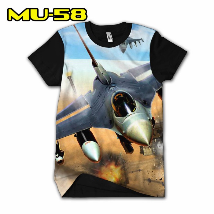 Kaos Pesawat Tempur Jet Baju Kapal terbang anak