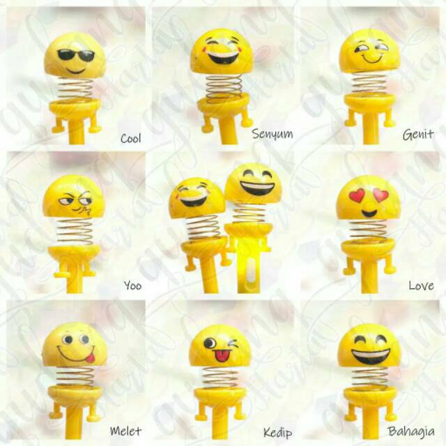 

PULPEN GEL KARAKTER EMOJI EMOTION GOYANG BOUNCING LUCU DAN UNIK