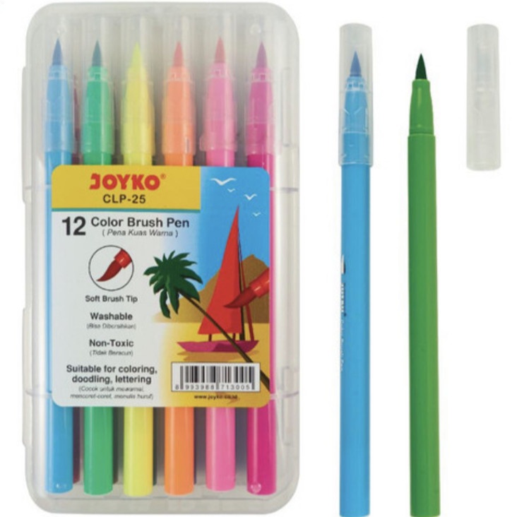 

Spidol Warna Joyko CLP-25 Color Brush Pen 12 Warna