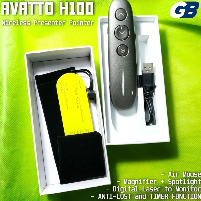 Avatto H100 Digital Laser Spotlight Magnify Wireless Presenter Pointer