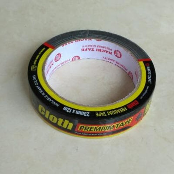 

Lakban Kain Hitam Isolasi Tape Nachi 1" x 12 Meter (23 mm x 12 Meter)