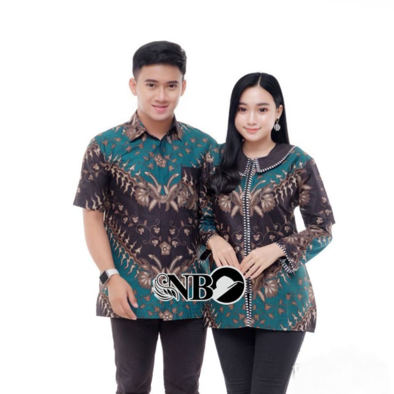 COUPLE BATIK NEW HEM BLUS BLOUSE TRENDING INTERNATIONAL COUPLE SERAGAM TERLARIS