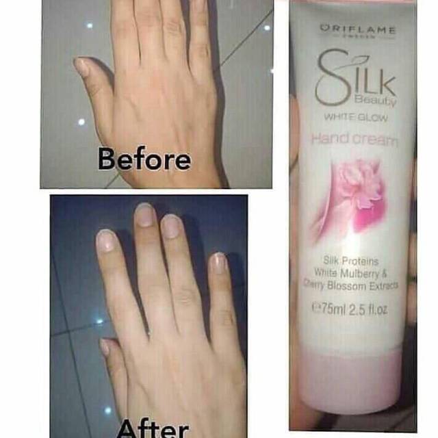 handcream silk beauty oriflame pemutih
