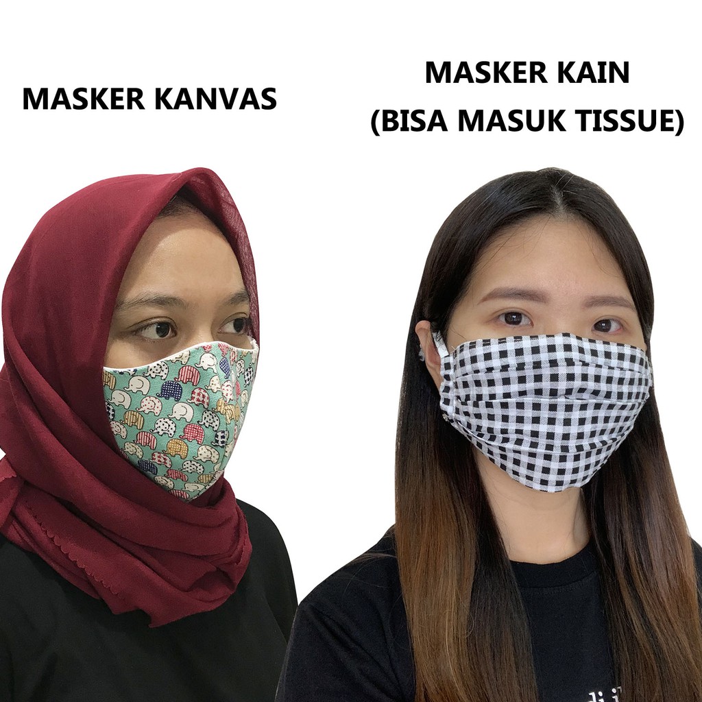 Masker Kain Kanvas Pelindung Muka Pelindung Wajah Dewasa dan Anak