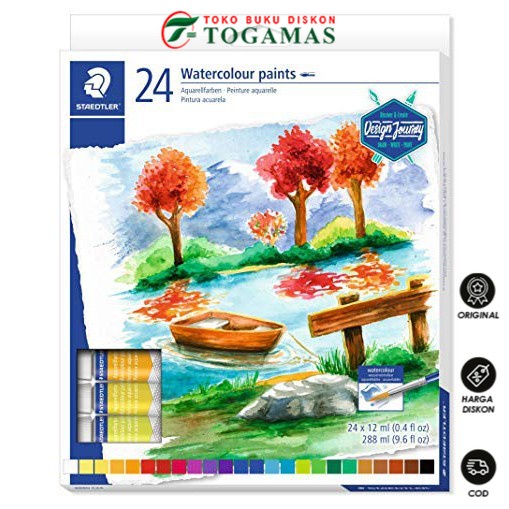 

READY STOCK !! CAT WATERCOLOUR PAINT TUBES 24 COLOUR CARDBOARD BOX 8880 C24 STAEDTLER