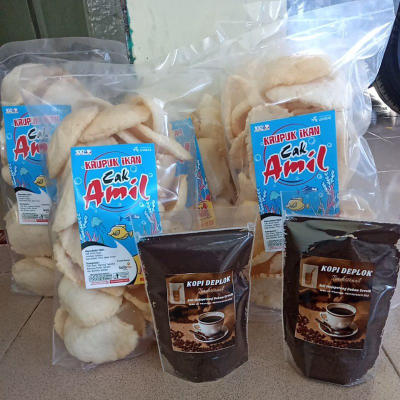 

paket krupuk dan kopi deplok