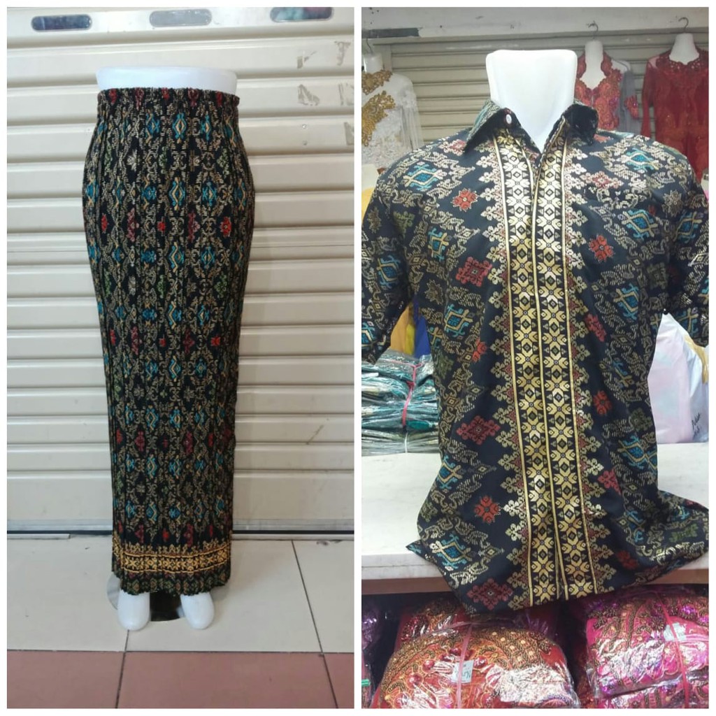 PROMO KEMEJA &amp; ROK BATIK COUPLE / SET KEMEJA ROK COUPLE / SET SARIMBIT KEMEJA ROK COUPLE