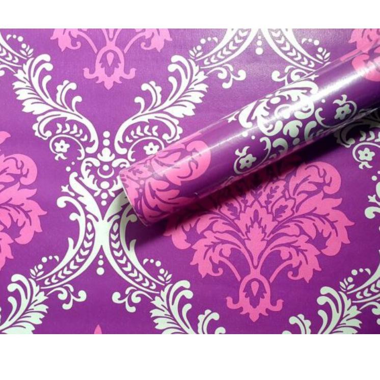 WALLPAPER MOTIF BATIK UNGU ELEGANT,WALLPAPER STIKER DINDING MOTIF BATIK UNGU ELEGANT,BATIK ELEGANT V