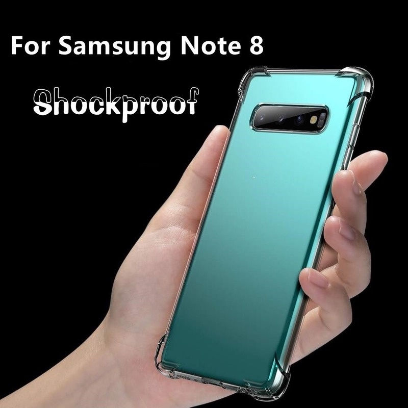 Casing Soft Case TPU Transparan Shockproof Untuk Samsung Note 8